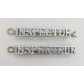 Pair of Post Office Inspector name badges as per photo