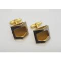 Pair of gold coloured cufflinks - as per photo