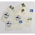 RSA Baquebot FDC - Posted at sea off Bouvet Oya -  lot of 7 -as per photo