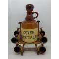 Cuvee Speciale Wine jug with 6 cups and rocking chair stand - lovely piece - as per photo