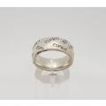 925 Silver Esprit mens ring, size P/56 - 11.2 grams - as per photo
