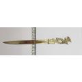 Brass letter opener made in Hong Kong - as per photo