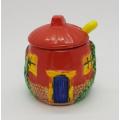Hand painted mustard pot - as per photo
