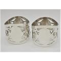 Pair of Vintage Silver plated napkin rings as per photo