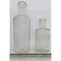 Pair of vintage perfume bottles height 13cm  and 9cm - as per photo