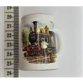 Miniature beer mug with locomotive picture height 4.5cm - as per photo
