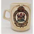 1984 SA Railway Police 50 year commemerative beer mug - as per photo