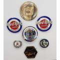 Lot of 7 assorted pin badges - as per photo