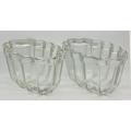 Pair of Vintage glass jelly moulds - as per photo