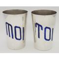 Pair of Silver Plated Shot Glasses made in France - as per photo
