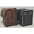 Vintage Kodak Brownie Junior box camera with pouch - as per photo