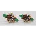 Vintage Pair of Costume Jewelry Clip-On Earrings - as per photo