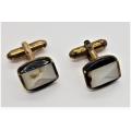 Pair of mother of pearl gent`s cufflinks as per photo