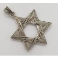 925 Sterling Silver Vintage Design Star of David weight 3.3g as per photo
