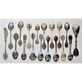 Lot of 18 souvenir spoons from around the world  - as per photo