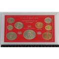 Great Britain - The Coinage of Elizabeth II coin set as per photo