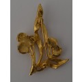 Vintage Costume jewellery Gold colour Brooch