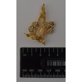 Vintage Costume jewellery Gold colour Brooch