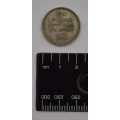 1935  50 mils Palestinian 70% Silver Coin, weight 5.6g diameter 23mm