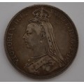 1889 Queen Victoria Sterling Silver Crown weight 28g diameter 38mm as per photo