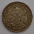 1953 Southern Rhodesia Silver Crown: Cecil Rhodes weight 28g, 50% silver diameter 38mm as per photo