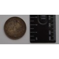 1904 German East Africa 1 Rupie 90% Silver Coin, weight 11.6g diameter 30mm