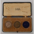 1954 Commerative Paul Kruger Silver & Bronze Coin Set as per photo