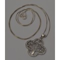 925 Sterling Silver Tree of Life Pendant and Chain weight 4g as per photo