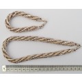 Vintage Sterling Silver Rope Chain & Bracelet Set weight 150g as per photo