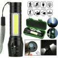 Mini USB LED Rechargeable Flashlight compact in box with 3 modes [ BOX + USB CABLE included]