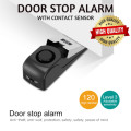 Door Stop Alarm Wireless Security System Safety Wedge 3 Levels Adjustable