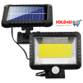100 LED Bright COB White Solar LED Light With Solar Panel & Motion Sensor