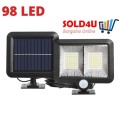 98 LED PIR Security Split Portable Solar Panel Motion Sensor Floodlight SL-F98