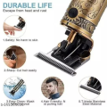 Retro Sytle Professional USB Rechargeable Cordless Electric Hair Clippers Razor Trimmer
