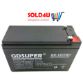 GD SUPER 12V 7Amps SOLAR Battery for UPS, Gate Motors, Garage Motors, Alarm Systems etc