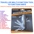 Traveler 15 in 1 Multifunctional folding Knife - Combination Knife - Multifunction Tool