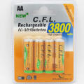 AA Ni-MH Rechargeable Batteries 3800 mAh Pack of 4