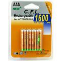 AAA Ni-MH Rechargeable Batteries 1600 mAh Pack of 4