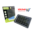 GDSuper GD-100 8W Solar Panel Mobile Cellphone Charger Solar - USB output with 5 Point USB Cable