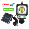 28 COB Super Bright Sensor Street Lamp With Solar Panel & Cable - Solar Charging - No Electric Bills
