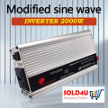 2000 Watts 12v DC to 220v AC Inverter  - 2000W Peak Power 12V Inverter [ Modified Sinewave ]
