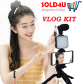 Vlogging Kit for Video Making, Mic, Mini Tripod Stand, LED Light plus Remote ( Youtube or TikTok )
