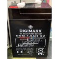 Digimark 6V 4.5A Lead Acid Battery - 6 Volts 4.5 Amps Rechargeable Battery