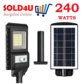 240W Solar Sensor Street Light with Remote Control & Pole Motion Sensor [220 LEDs] **SUPER BRIGHT**