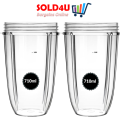 (Pack of 2 ) NutriBullet Replacement Tall Cup - TALL 710ml (Compatible with 600W/900W)
