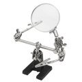 Third hand with real glass magnifying glass - Hobby DIY Hands Free Magnifier Helping Hand Magnifier