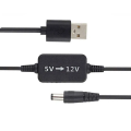 5V-12V USB Charging Cable - 5 Volts to 12 Volts converter USB Charging cable