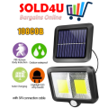 108 COB LED Bright White Solar LED Light With Split Solar Panel & Motion Sensor with Cable