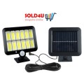 12 COB LED Bright White Solar Light With Solar Panel & Motion Sensor