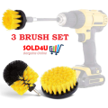 3 Set Brush - Power Scrubber Cleaning Kit For Car Bathroom Wood Foors